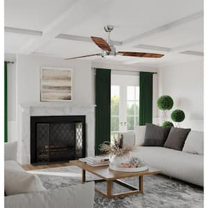 Gaze 60 in. Indoor Integrated LED Polished Chrome Modern Ceiling Fan with Remote for Living Room and Bedroom