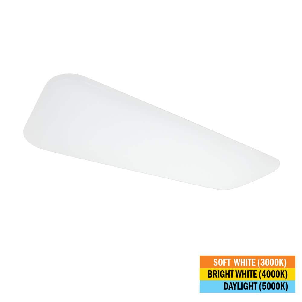 48 in. x 18 in. Classic White LED Flush Mount Closet Light 5800 Lumens 65-W