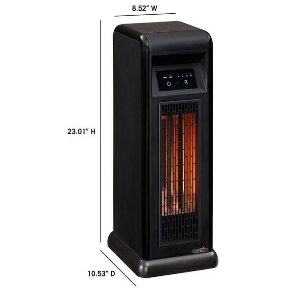 Twin Star Home Duraflame 23.01 in. 1500-Watt Electric Infrared Quartz Tower  Heater with Remote 5HM9100-O560 - The Home Depot