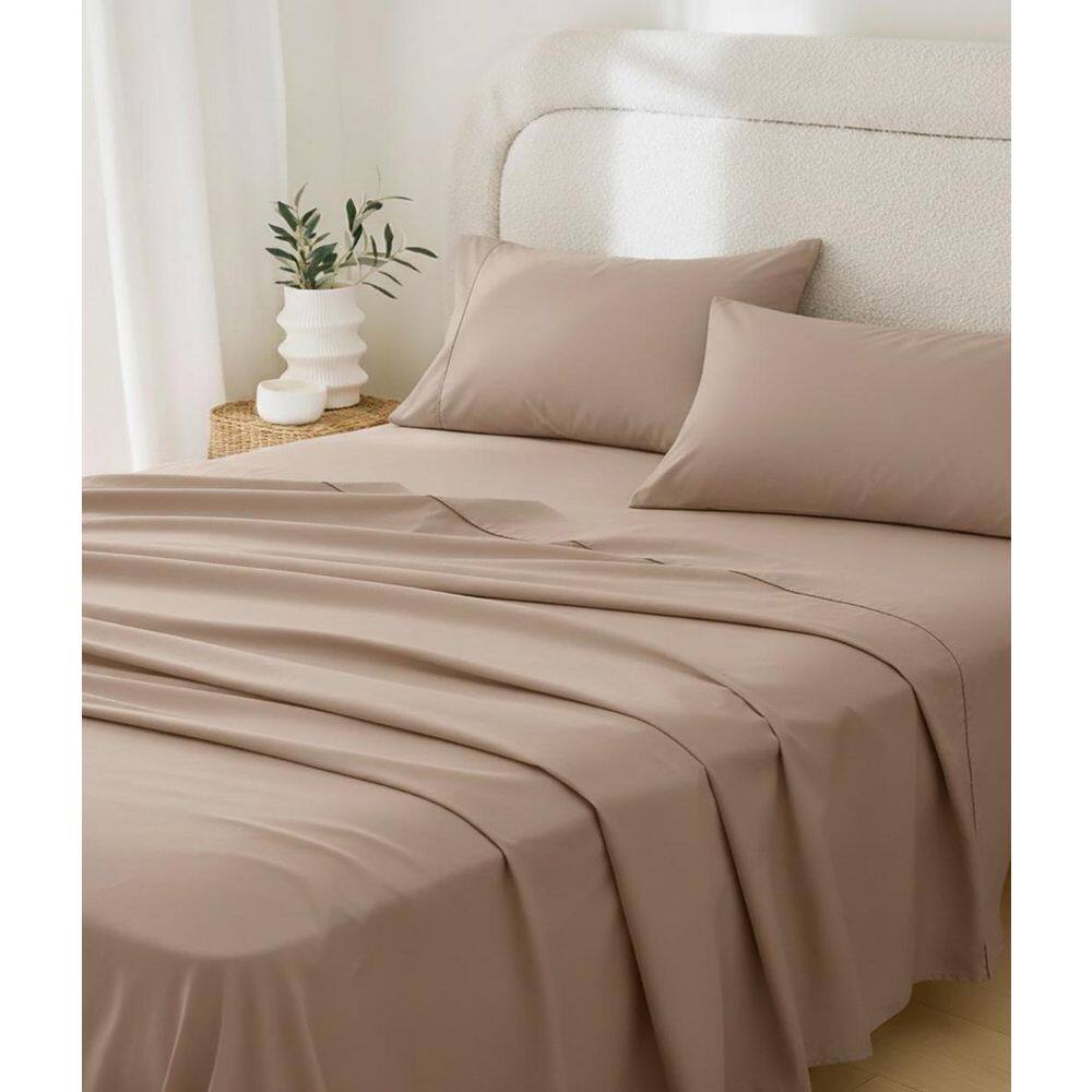California Cotton Club 4-Piece Light Brown Cotton Queen 600 Thread Count, Durable, Machine Washable Sheet Set price history on PriceWatchPro