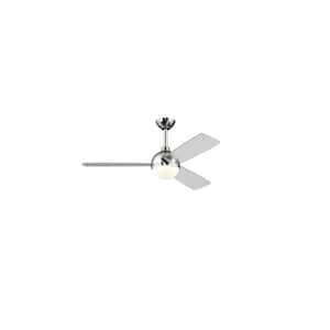 Blaketon 46 in. Indoor/Outdoor Brushed Nickel Modern Ceiling Fan with Tunable LED and Remote Control Included