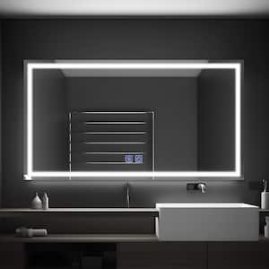 26 in. W x 47 in. H Modern Rectangular Frameless Anti-Fog LED Light Bathroom Vanity Mirror