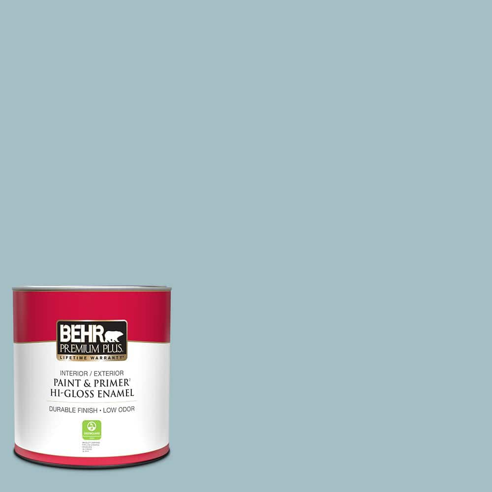 1 qt. #PPU13-11 Clear Vista Hi-Gloss Enamel Interior/Exterior Paint & Primer -  BEHR PREMIUM PLUS, ZZ293918