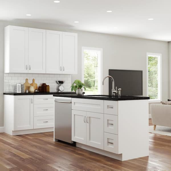 Contractor Express Cabinets Vesper White Shaker Assembled Plywood 3 34 5 In X 24 Kitchen Cabinet Base Decorative Dishwasher End Panel Bp3 Xvw The Home Depot Contractor Express Cabinets Vesper, Dishwasher Kitchen Cabinet