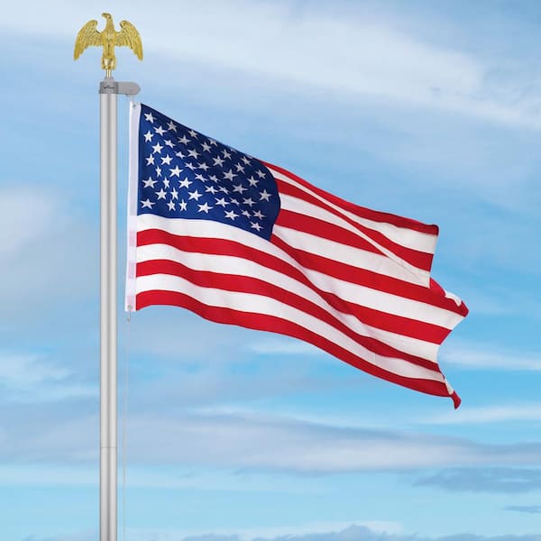 ITOPFOX Flagpole Eagle Topper Gold Finial Ornament for 20/25/30  in.Telescopic Pole Yard Outdoor H2SA17OT165 - The Home Depot