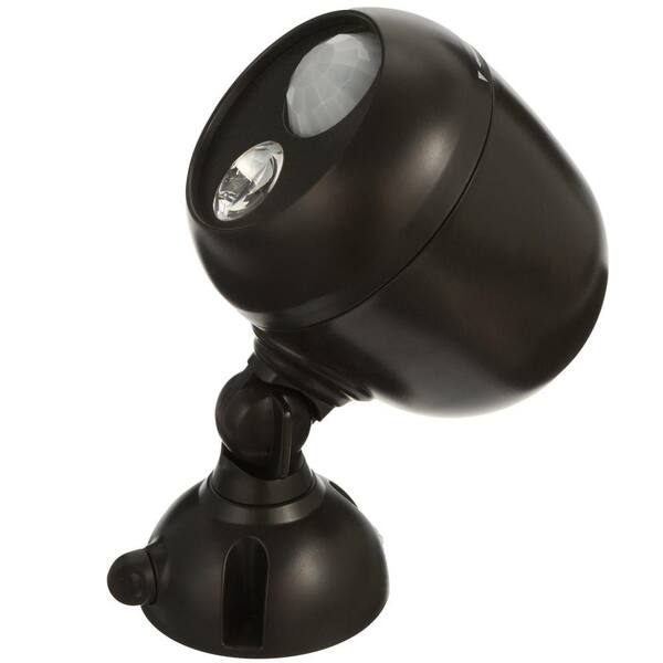 Mr Beams - Outdoor 140 Lumen Battery Powered Motion Activated Integrated LED Spotlight, Brown