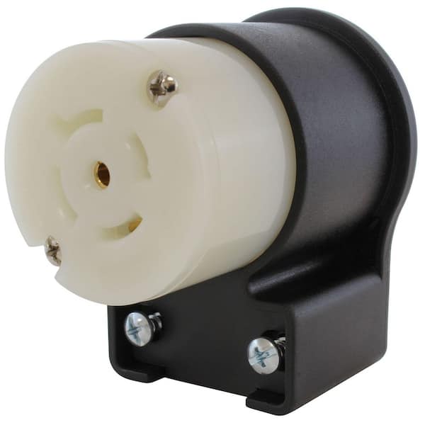 NEMA L22-20R 20A 3-Phase Y 277/480V Elbow 5-Prong Locking Female Connector with UL, C-UL Approval