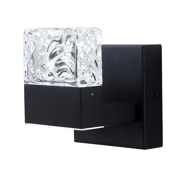 aiwen 4.33 in. 1-Light Modern Bathroom Vanity Light Fixture Over Mirror with Glass Shade