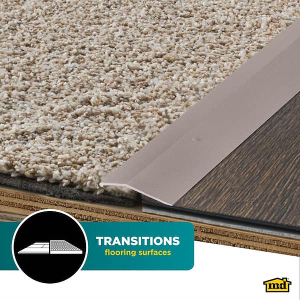 M-D Building Products 2 in. x 144 in. Pewter Aluminum Carpet Trim