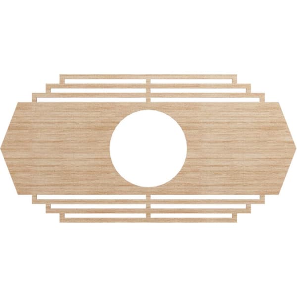Ekena Millwork 0.25 in. x 30 in. x 15 in. Wood (Alder) Medallion Moulding