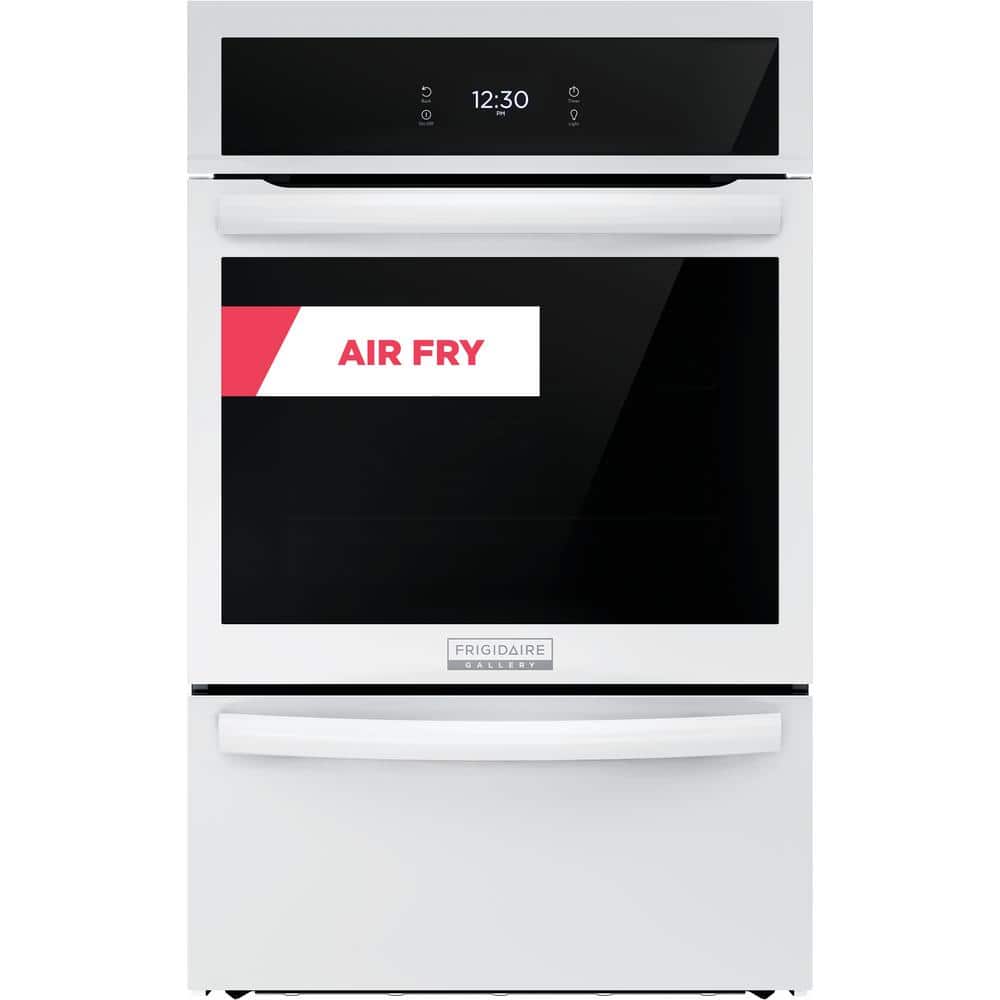 FRIGIDAIRE GALLERY 24 in. Single Gas Built-In Wall Oven with Air Fry Self-Cleaning in White
