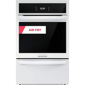 Gallery 24 in. Single Gas Built-In Wall Oven with Air Fry Self-Cleaning in White