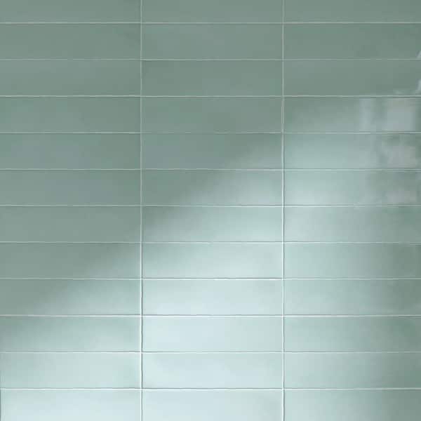 Rustic Fern Green 2.95 in. x 11.81 in. Polished Ceramic Subway Wall Tile (10.76 sq. ft./Case)