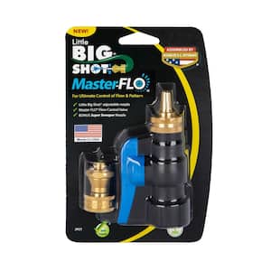 1 Master-FLO Flow Control and Shut-Off Valve with 1 Little Big Shot Brass Adjustable Nozzle and 1 Brass Sweeper Nozzle