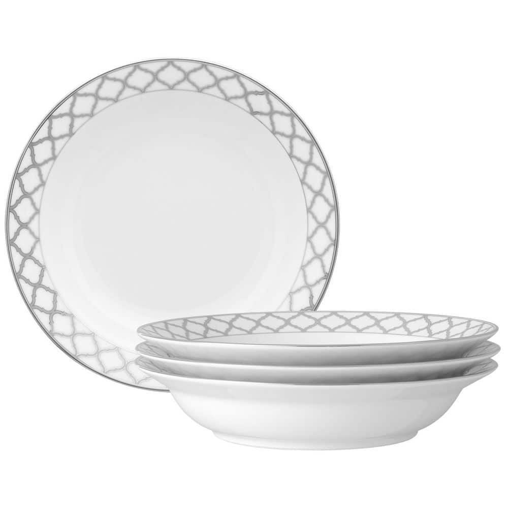 Eternal Palace 10 in. 25 oz. (Platinum) Porcelain Rim Dinner Bowls, (Set of 4) price history on PriceWatchPro