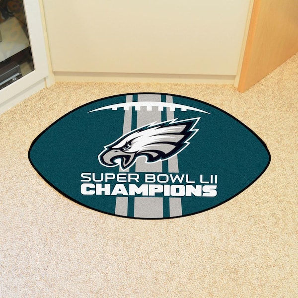 Philadelphia Eagles Super Bowl LII Champions Green 1.5 ft. x 2.5 ft. Football Area Rug