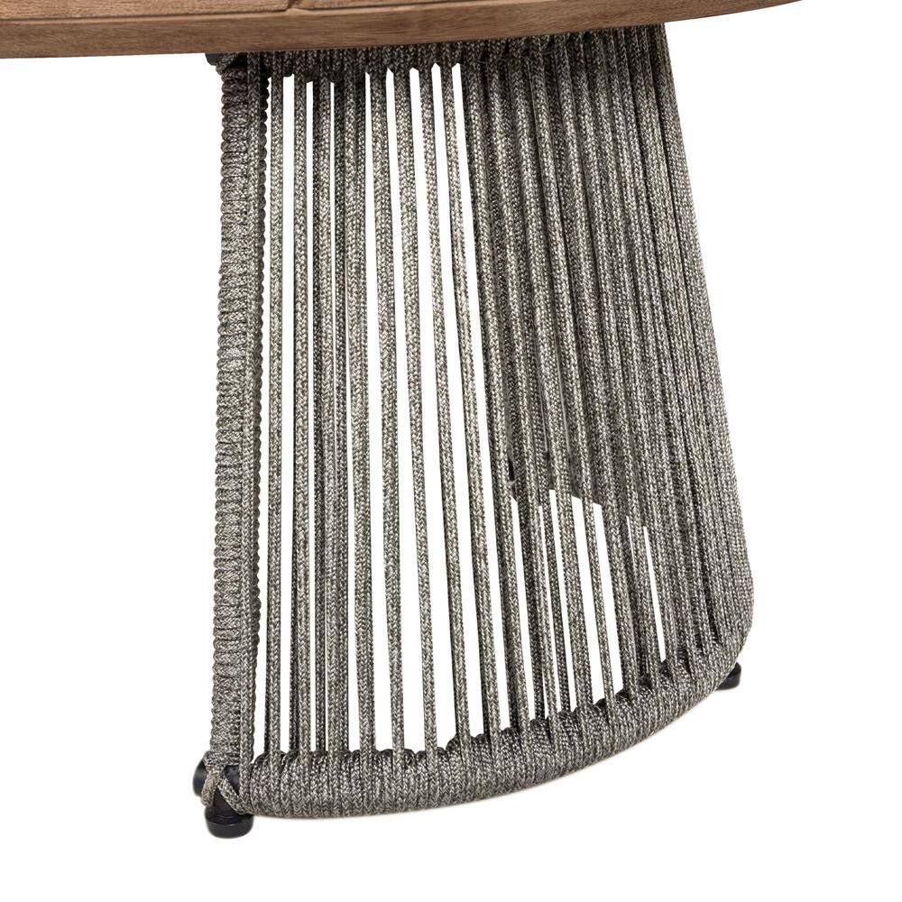 Benicia 47'' Weathered Eucalyptus and Gray Rope Outdoor Coffee Table