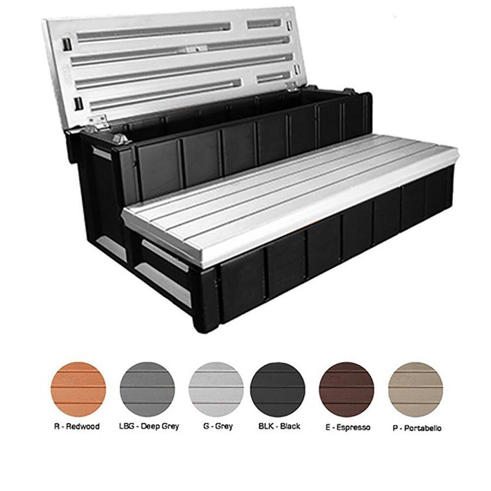 Deluxe Series 300 pound Spa Steps with Storage Black Color price history on PriceWatchPro