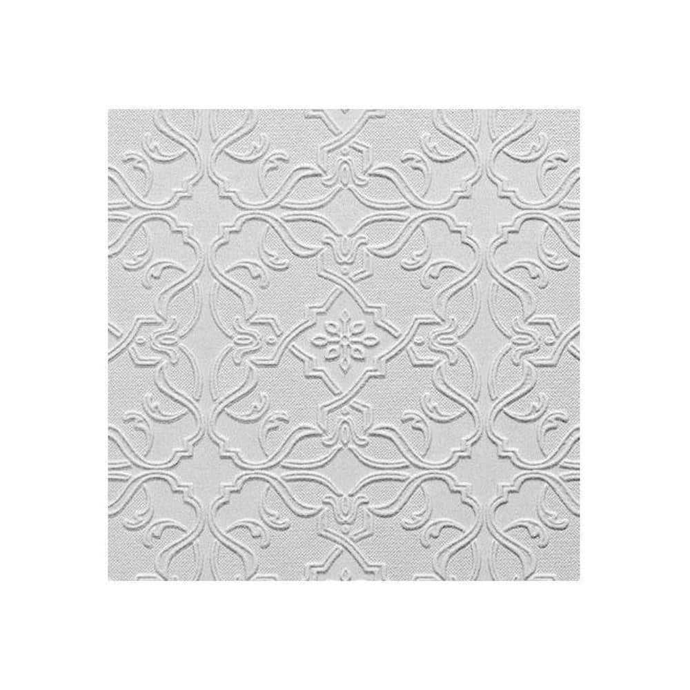 Brewster RD0671 Maxwell Textured Vinyl Wallpaper, Paintable , White 