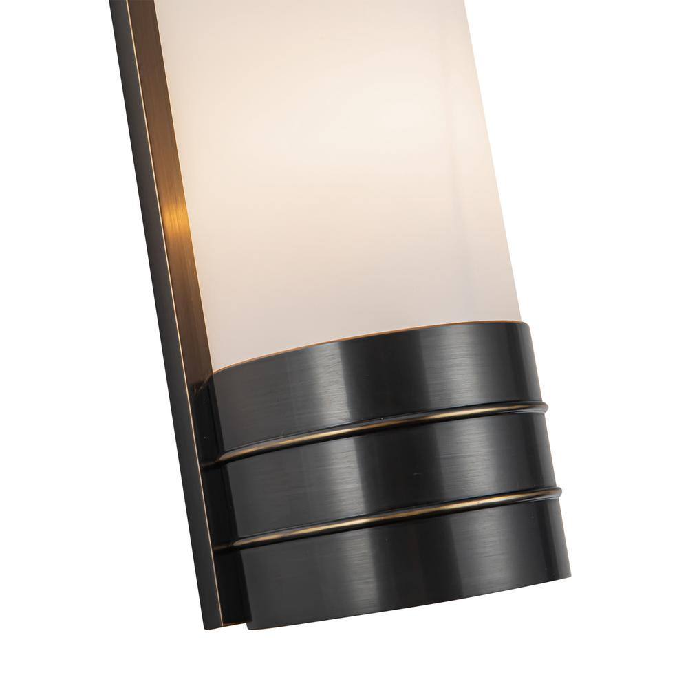 Urban Bronze Matte Opal 24" Dimmable Bath Sconce
