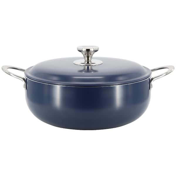 Cartagena 7.4 qt. Nonstick Aluminum Caldero with Lid in Blue