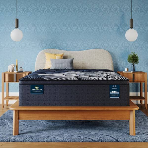 Perfect Sleeper X Max Hybrid King Plush Pillow Top 15 in. Standard Profile Mattress Set
