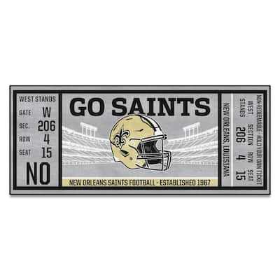 FANMATS NFL New Orleans Saints Black 2 ft. Round Area Rug 17967 - The Home  Depot