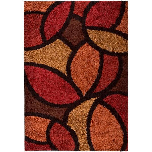 Unbranded Miracle Leaf Red 5 ft. x 8 ft. Indoor Area Rug