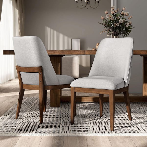 Furniture of America Copell White Fabric Side Chair (Set of 2)