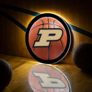 Purdue University Basketball Round 15 in. Plug-in LED Lighted Sign