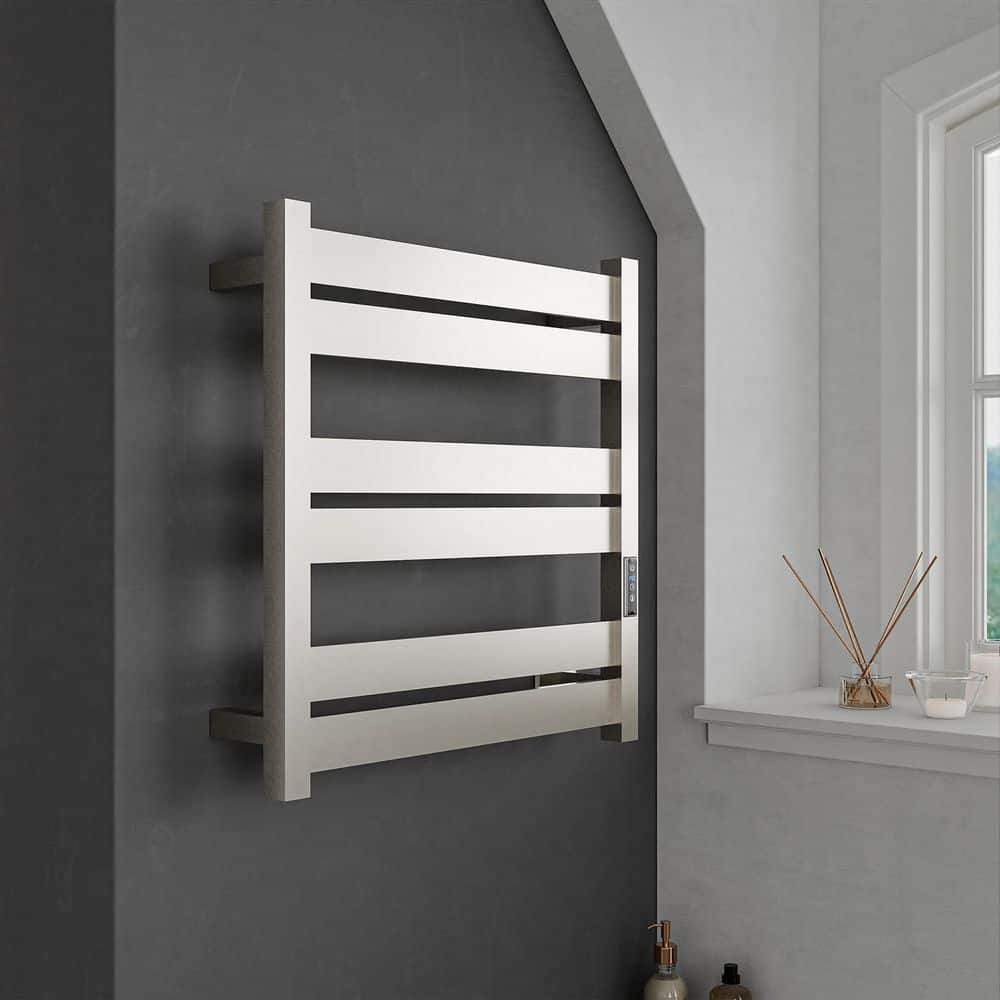 Brushed Nickel Wall Mounted 6-Bar Electric Towel Warmer