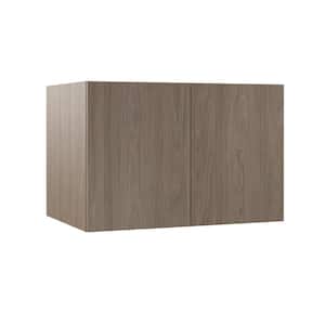 Designer Series Edgeley Assembled 36x24x24 in. Deep Wall Bridge Kitchen Cabinet in Driftwood