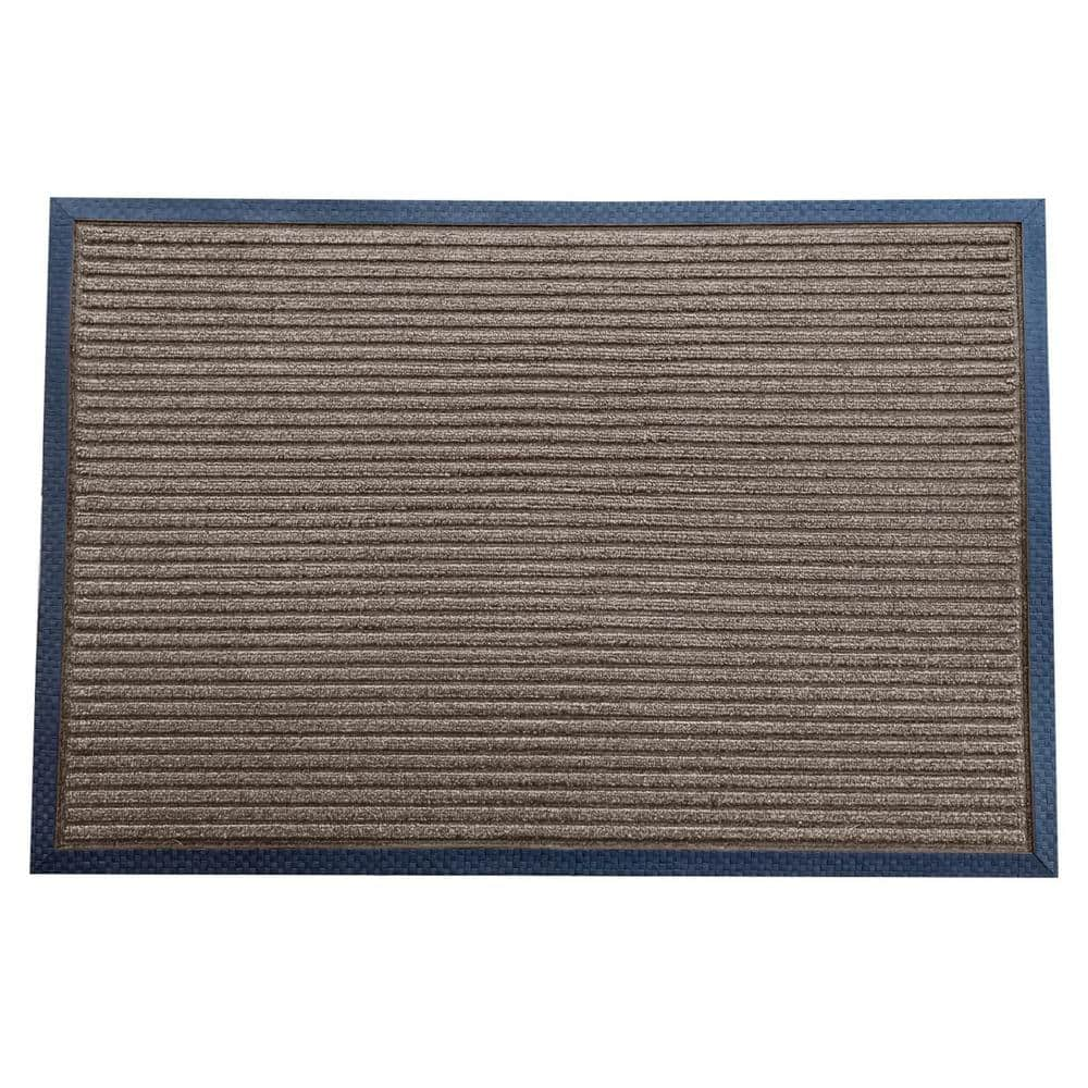 Envelor Indoor Outdoor Doormat Blue 48 in. x 72 in. Stripes Floor