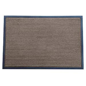 Indoor Outdoor Doormat Brown 48 in. x 72 in. Stripes Floor Mat