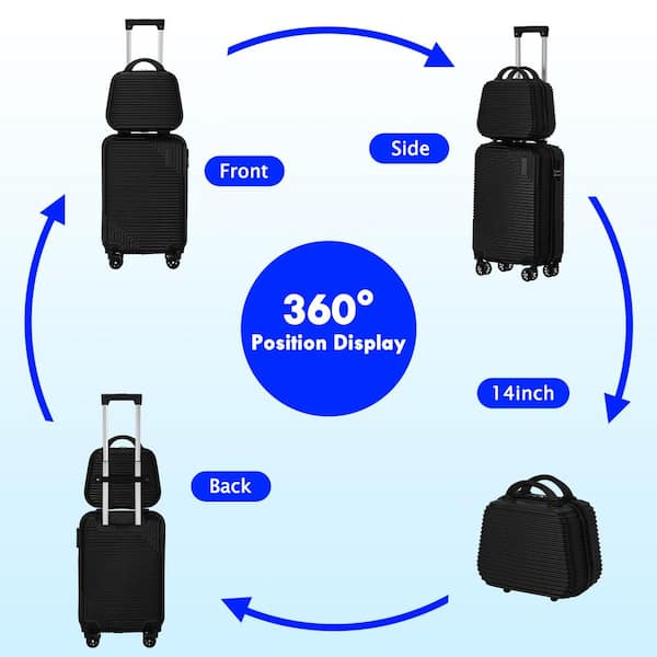 HIKOLAYAE 2-Piece Luggage Set ABS Hardshell Lightweight Suitcase