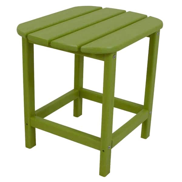 POLYWOOD South Beach 18 in. Lime Patio Side Table