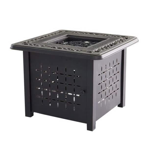 Afoxsos 32 in. Bronze Aluminum Square Firepit Table in 55000BTU