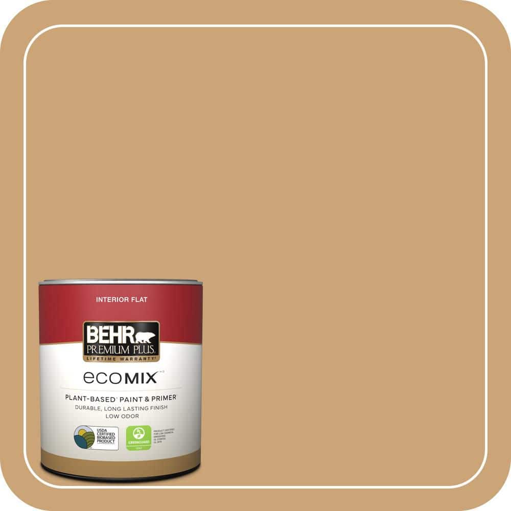 1 qt. #BIC-30 Corkboard color Flat EcoMix Plant-Based Interior Paint and Primer price history on PriceWatchPro