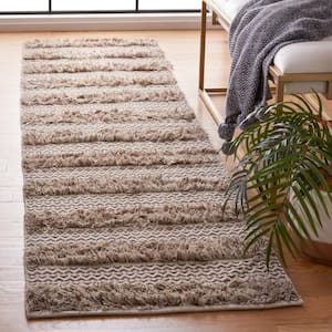 Natura Gray/Ivory 2 ft. x 9 ft. Abstract Native American Runner Rug