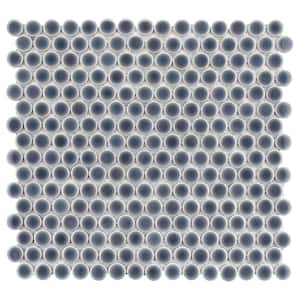 Hudson Penny Round Imperial Grey 12 in. x 12 in. Porcelain Mosaic Tile (10.74 sq. ft. / Case)