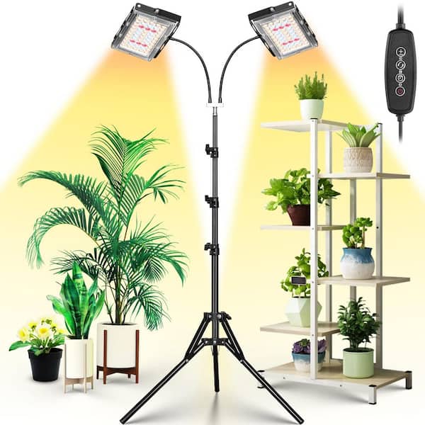 Sunpez 3-Headed &1-Extended Grow Light, Full Spectrum, 63 in
