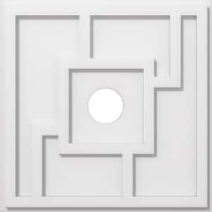 1 in. P X 6-1/4 in. C X 18 in. OD X 3 in. ID Knox Architectural Grade PVC Contemporary Ceiling Medallion