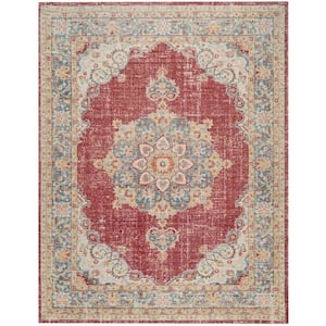 Century 2 ft. X 3 ft. Red Medallion Area Rug