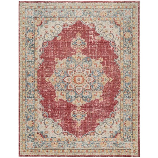 Amer Rugs Century 2 ft. X 3 ft. Red Medallion Area Rug