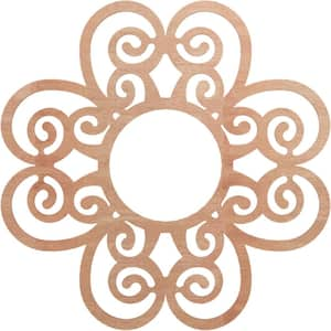 0.25 in. x 38 in. x 38 in. Wood Medallion Moulding