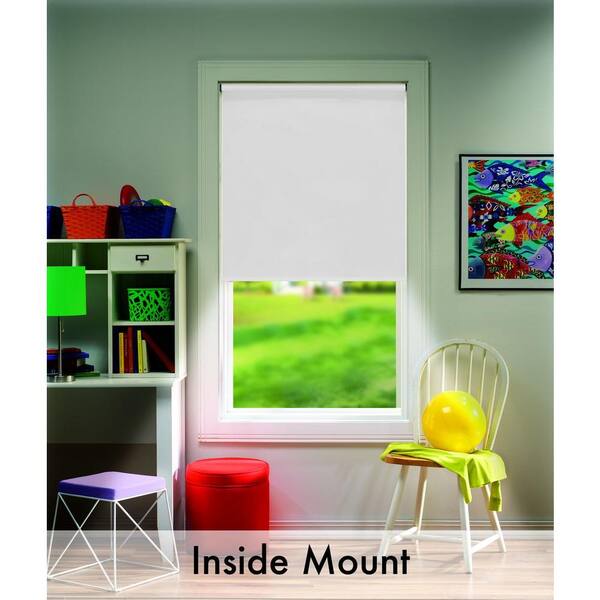 Bali Cut-to-Size Cut-to-Size White Cordless Blackout Fade resistant Roller Shades 67.5 in. W x 78 in. L