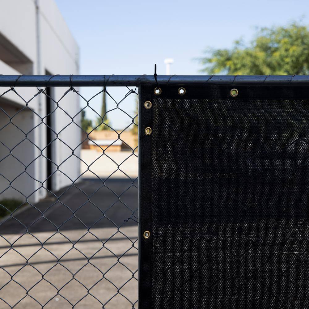 Amgo 4' x 10' Green Privacy Screen with Black Bindings and Grommets