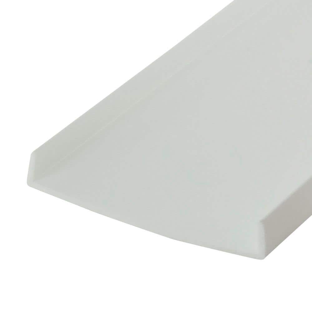 1/4 in. D x 2 in. W x 72 in. L White Styrene Plastic U-Channel Moulding Fits 2 in. Board, (18-Pack) -  Outwater, 110-WH-72-18