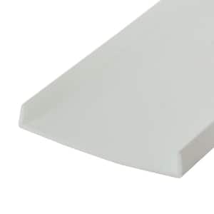 1/4 in. D x 2 in. W x 72 in. L White Styrene Plastic U-Channel Moulding Fits 2 in. Board, (18-Pack)
