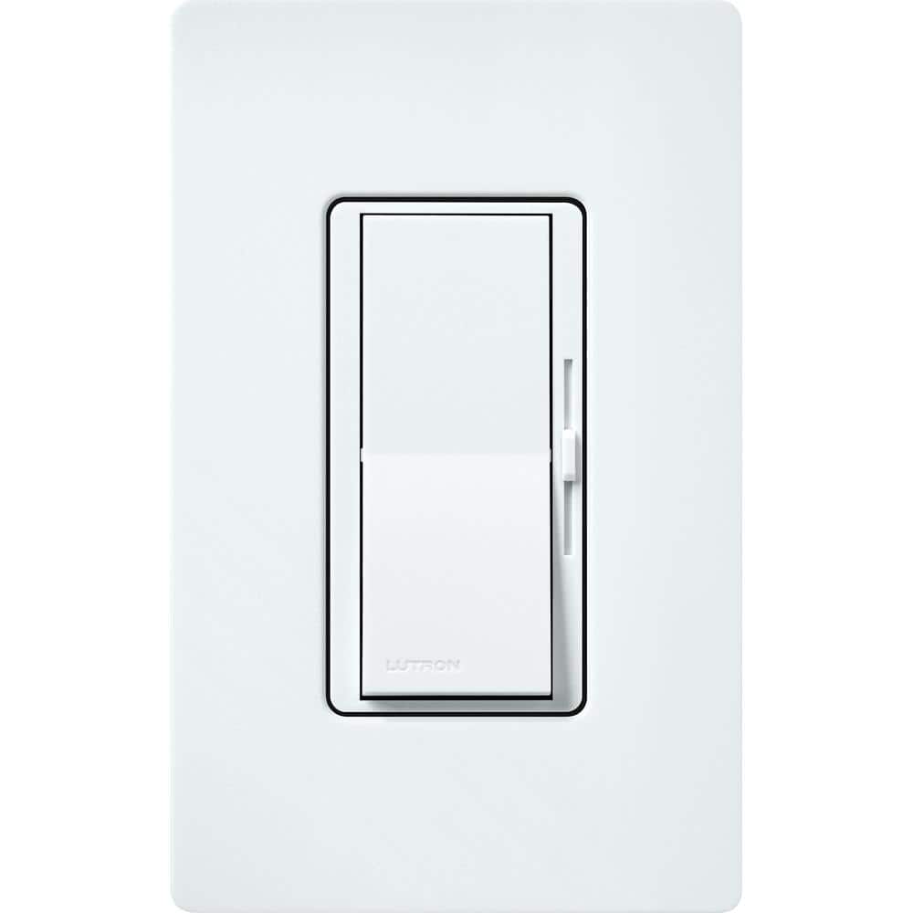 Diva Reverse-Phase Rocker Dimmer Switch, 250-Watt LED/Single Pole or 3-Way, Neutral Required, Glacier White price history on PriceWatchPro